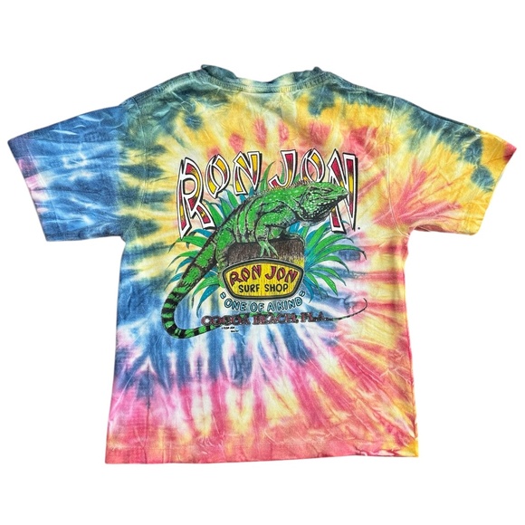 Vintage Y2K Ron Jon Surf Shop Iguana Tie Dye Shirt - Picture 1 of 7